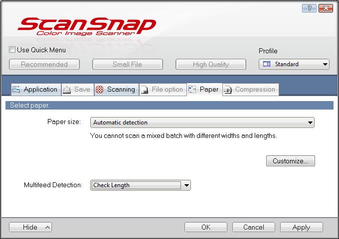 Skanowanie dokumentów w zależności od przeznaczenia Jednoczesne skanowanie dokumentów różnej długości lub szerokości Skaner ScanSnap pozwala jednocześnie skanować dokumenty różnej długości lub