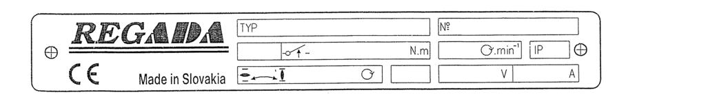 5PA, MOR 4PA Tabliczka ostrzegawcza: MOR 5PA Typowa tabliczka znamionowa podaje podstawowe parametry techniczne siłownika takie jak: napięcie