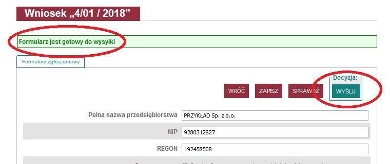 W powyższych polach należy udzielić odpowiedzi na następujące pytania: 16. Udzielamy odpowiedzi TAK Lub NIE na pytanie Czy przedsiębiorstwo posiada diagnozę potrzeb rozwojowych. 17.