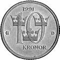 obiegu Termin wymiany 10 koron Średnica: