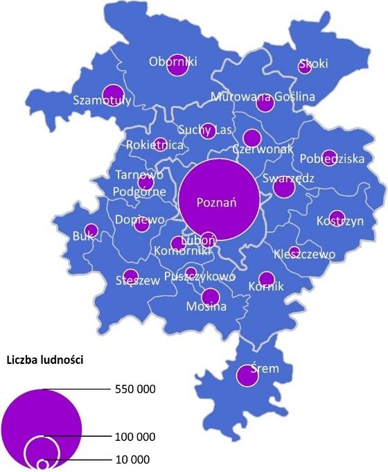 Koncepcja Kierunków Rozwoju Przestrzennego Metropolii Poznań Poznań 501 720 mieszk. stałych 518 067 (zam.