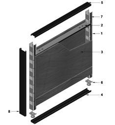 03 SYSTEMOWE ŚCIANKI DZIAŁOWE GENESY SYSTEM PARTITION WALLS GENESY Specyfikacja / Specification Materiał / Material Kolorystyka / Colours Moduł standardowy / Standard modules Grubość modułu / Module