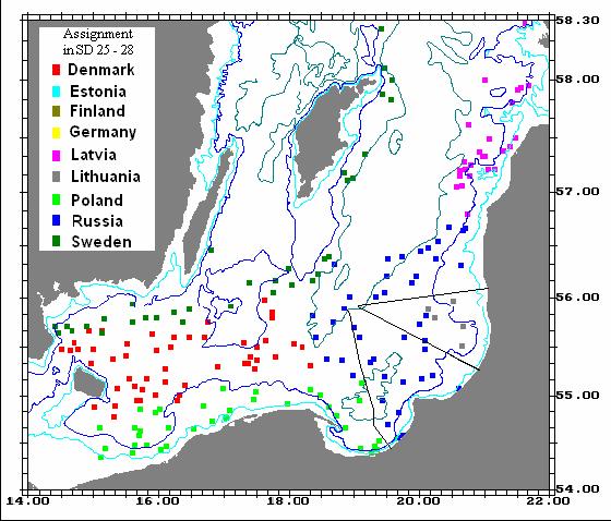 Informacja o stadzie na podstawie rejsów badawczych Pozycje planowanych