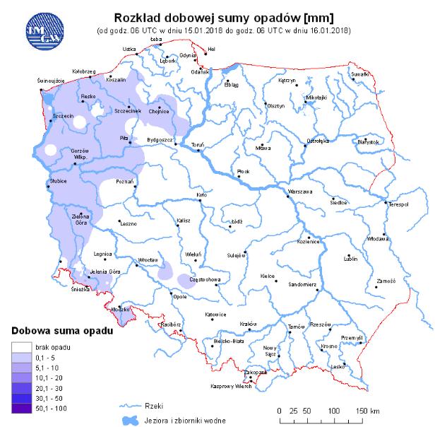 rzekach Rozkład dobowej sumy