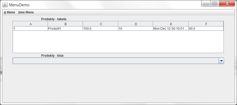 Widok formularza Produkty_form Prezentacja wypełnienia widoku