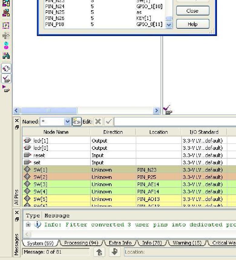 naszym przypadku: I/O bank 5 Program znajduje