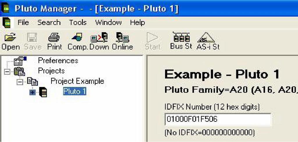 Pluto manager 2. Otworzy plik programu.
