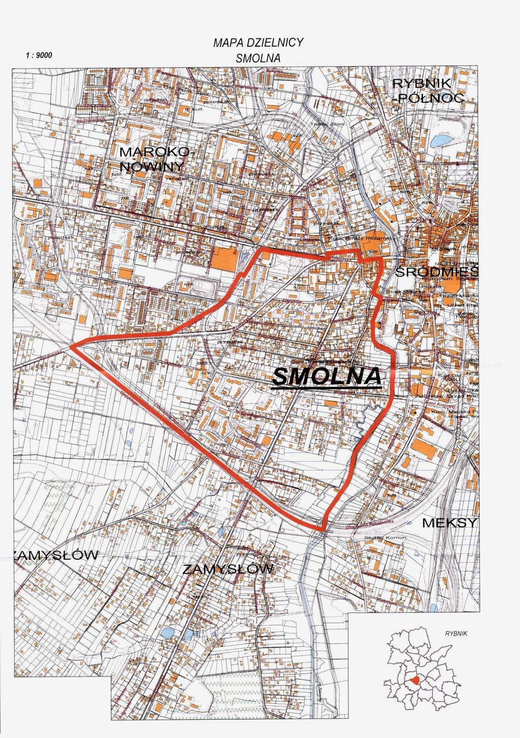 Załącznik Nr 1 do Statutu Dzielnicy Smolna1) 1) W brzmieniu ustalonym przez 1 ust. 2 uchwały Nr 431/XXXIII/2008 Rady Miasta Rybnika z dnia 19 listopada 2008 r.