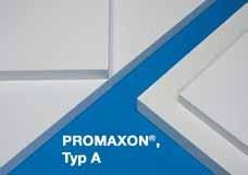 Płyty ogniochronne PROMAXON -Typ A Grubość płyt [mm] Format standardowy [mm] Ciężar w stanie suchym [kg/m²] PROMAXON -Typ A λ = 0,270 W/mK ρ = 850 kg/m³ Krzemianowo-wapniowe płyty ogniochronne,