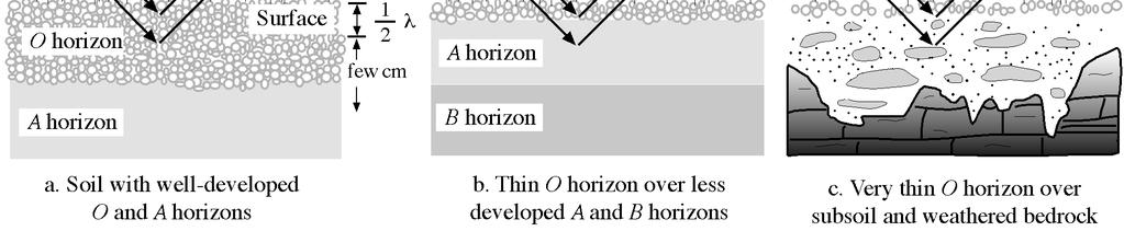 Promieniowanie słoneczne i nieba docierające do powierzchni Jensen,, 2000 Jensen, 2000 E s i Atmosfera E n poziom O powierzchnia kilka cm poziom A poziom A poziom B O poziom organiczny (ściółki)