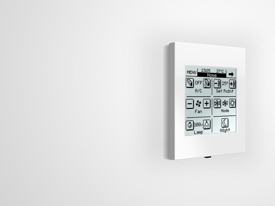 InZennio Z38i Panel dotykowy InZennio Z38i jest znakomitym narzędziem komunikacji użytkownika z systemem automatyki budynkowej dzięki