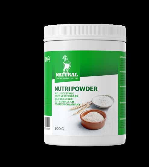 Natural Nutri Powder Natural Nutri Powder ma takie same właściwości jak Natural Nutripower, występuje jednak w postaci sproszkowanej Natural Nutri Powder jest kompletnym, wysoce strawnym pokarmem dla
