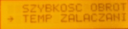 5 3.2. Temperatura załączania nadmuchu Dzięki tej funkcji możliwe jest ustawienie temperatury, przy której nadmuch się załącza / wyłącza 3.