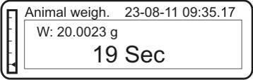 12.6 Funkcja ważenia zwierząt Funkcja ważenia zwierząt może być stosowana przy niespokojnych ważeniach. W obrębie określonego przedziału czasu tworzona jest wartość średnia wyników ważenia.