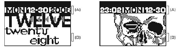 MODUŁ OLED W trybie podstawowym wyświetlacz jest wygaszony. Aby aktywować wyświetlacz naciśnij przycisk A aby wyświetlić datę z animacją aktualnej godziny (Rys.