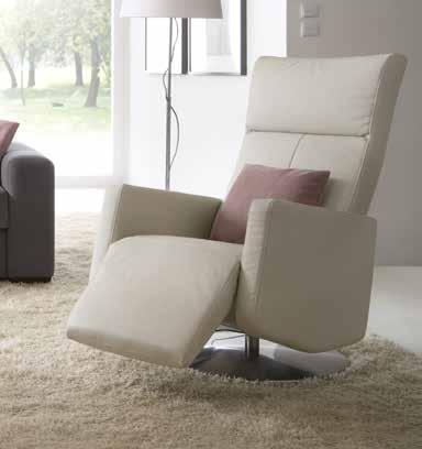 RICH Wygoda dostosowana do potrzeb Zamontowana w fotelach funkcja relax umożliwia wysunięcie podnóżka, odchylenie oparcia oraz obracanie wokół własnej osi.