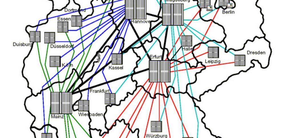 Ogólnokrajowa sieć TETRA BOSNet w Niemczech Daty instalacji sieci na granicy z Polską Sierpień 2009 Sieć central cyfrowych