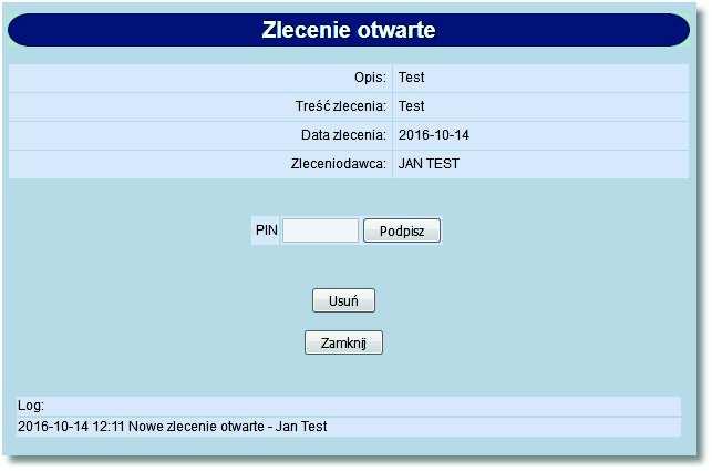 Rozdział 11 Zlecenia otwarte 11.5. Akceptacja zlecenia otwartego Użytkownik ma możliwość akceptowania zlecenia otwartego.