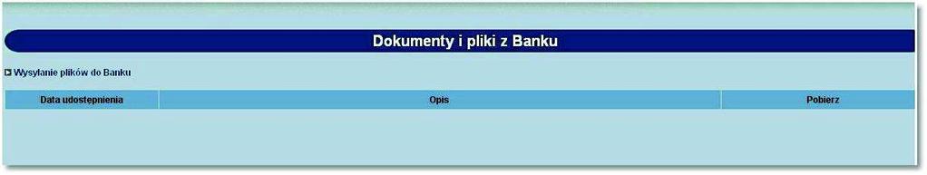 Rozdział 17 Dokumenty i pliki Rozdział 17. Dokumenty i pliki W przypadku, gdy USLUGA_MENU_PLIKI ustawiona jest na wartość T w menu systemu dostępna jest opcja Dokumenty i pliki.