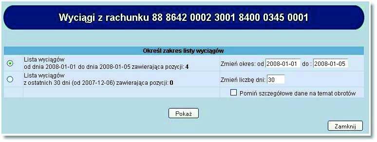 Rozdział 6 Rachunki W przypadku, gdy w aplikacji BankAdmin zdefiniowano w parametrze Komunikat BFG treść komunikatu wymaganego przez ustawę o Bankowym Funduszu Gwarancyjnym (BFG) wówczas jest on