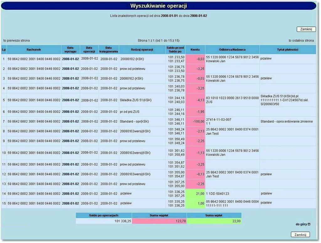 Rozdział 6 Rachunki Na poniższej formatce prezentowane są następujące dane:! Rachunek - numer rachunku w formacie NRB,!