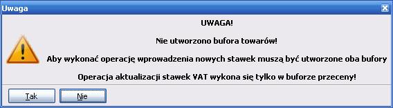 Jeżeli został utworzony tylko jeden bufor, program wyświetli