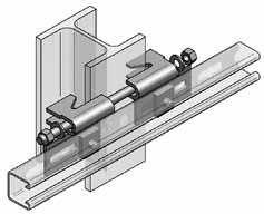 System montażowy 45 Zacisk śrubowy poziomy IB 45 Zacisk śrubowy poziomy IB Zakres stosowania: Mocowanie poziome szyny profilowej ze stalowym dźwigarem Materiał: stal zakres dostawy: 2 x zacisk