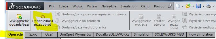 (1pkt) komenda Dodanie/baza przez obrót (Revolve).