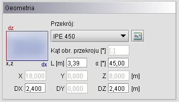 funkcję. 7.1 INFORMACJE O GEOMETRII I OBCIĄŻENIACH Modyfikacje geometrii oraz obciążeń układu dokonuje się za pomocą pól tekstowych opisanych w kolejnych punktach tego oraz następnego rozdziału.