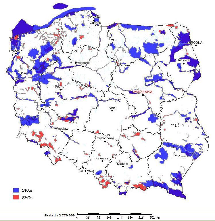 NATURA 2000 areas in