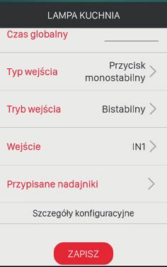 W przypadku łączników bistabilnych wejścia reagują na zbocze narastające oraz opadające. Skutkuje to tym, iż każda zmiana pozycji łącznika wyzwala dany tryb.