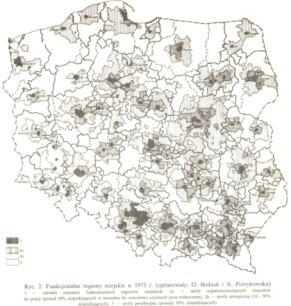 DOJAZDY DO PRACY: PORÓWNANIA HISTORYCZNE, DELIMITACJA REGIONÓW FUNKCJONALNYCH 1973 (A. Potrykowska, 1989) 1983 (A. Potrykowska, 1995) 2006 (P.