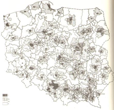 AGLOMERACJE LUDNOŚCI Dziewoński i Kosiński 1964 OBSZARY METROPOLITALNE GUS 1968/Gontarski 1972 AGLOMERACJE WIELKOMIEJSKIE Iwanicka-Lyra 1969 AGLOM.