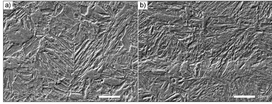 Morphologically similar structures of fine-lath hardening martensite. Etched with 2% HNO3; LM Rys. 3. Powiększony obraz mikrostruktury stali Brinar pokazanej na Rys.