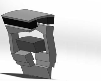 b) B [T] 2.5 2 1.5 1.5 1 4 2 4 6 8 1 12 14 H [A/m] Rys. 4. Charakterystyki magnesowania: a) magnesów, b) ferromagnetyka Wyznaczony, dla jednej pary magnesów, rozkład pola magnetycznego przedstawiono na rys.