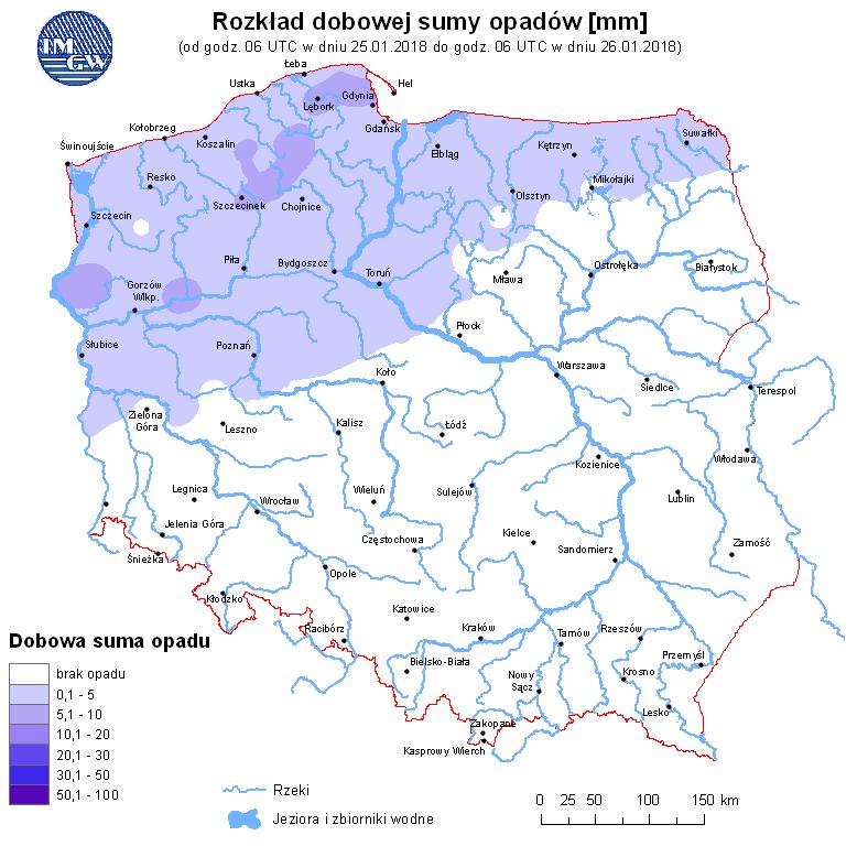 rzekach Rozkład dobowej sumy