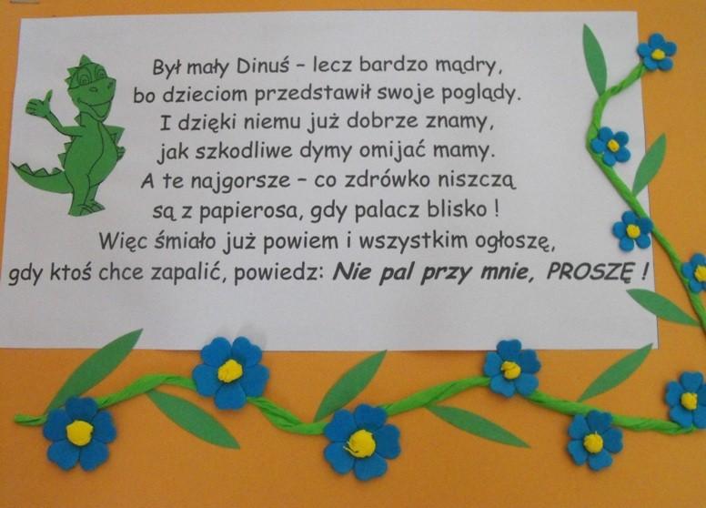 W ramach powiatowego podsumowania programu zorganizowano konkurs literacki na rymowankę pt. "K