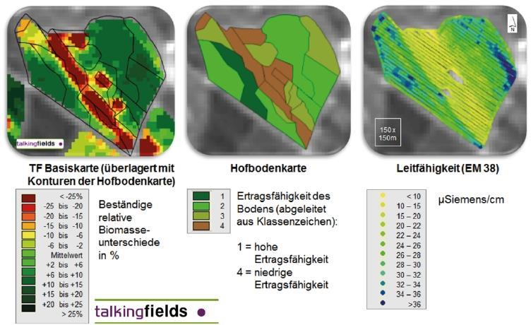 Mapy bazowe Talking Fields Analiza wszystkich zdjęć satelitarnych z ostatnich 10 lat Cyfrowa mapa satelitarna istniejących względnych różnic biomasy Rozdzielczość wielkości