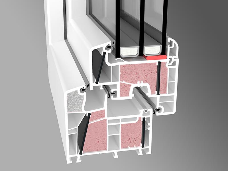 Dzięki temu okna osiągają wysoką izolacyjność cieplną na poziomie oraz akustyczną, wygłuszając odgłosy dochodzące z zewnątrz.
