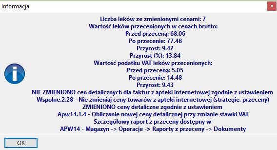 Po zatwierdzeniu powyższego komunikatu nastąpi proces zmiany stawek VAT i