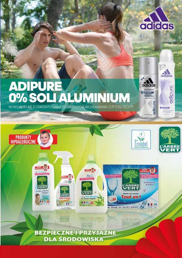 ADIDAS ADIPURE SPRAY 150 ML, ROLL-ON 50 ML damski, męski sprzedaż po 33573080 6 99 z VAT 8.60 KONCENTRAT DO PŁUKANIA 750 ML 40 PŁUKAŃ sprzedaż po 23504160 10 25 z VAT 12.