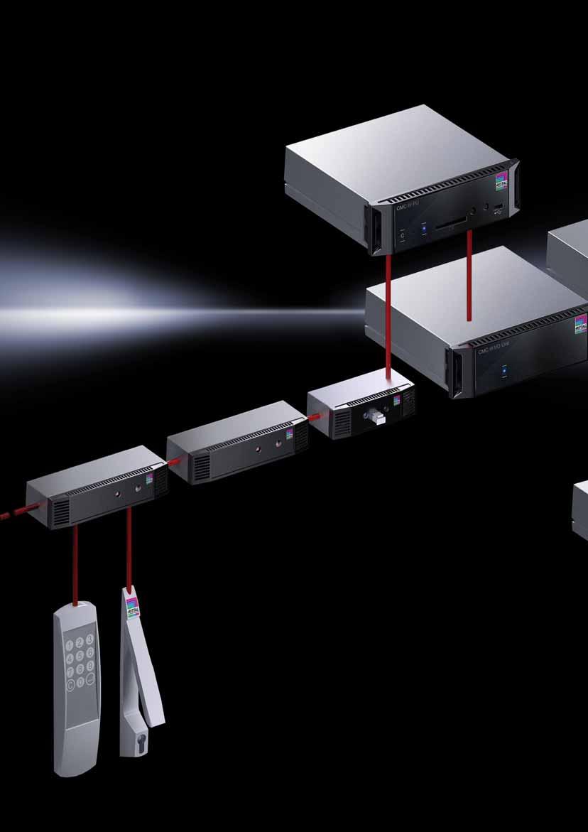 CMC III System monitorowania 1 CMC III Processing Unit, patrz Katalog 33, od strony 771 2 3 1 CMC III Processing Unit 2 Zasilanie prądem 3 Zasilanie redundantne 4 CMC III I/O Unit 5 CMC III Power