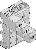 Systemy szyn zbiorczych RiLine60 do DC Adapter przyłączeniowy Wersja Prąd znamionowy do 63 A 125 A 250 A 800 A Znamionowe napięcie robocze 1) L1 + L2 1000 V DC 1000 V DC 1000 V DC 1000 V DC L1 + L3