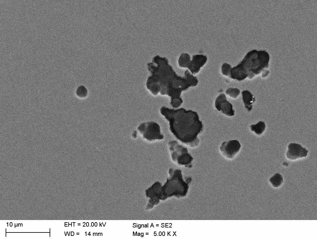 Widoczne skupiska licznych wtrąceń niemetalicznych Wykonane badania odporności trwałości