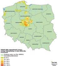 c) Rys. 12. Występowanie suszy w 2016 r. w uprawie truskawek w okresach sześciodekadowych: a) 01.04 31.05 b) 11.04 10.06 c) 01.05 30.06 Na rys.