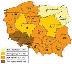 Większy wpływ na wielkość salda bilansu MOG miały zmiany w pogłowiu zwierząt i możliwości reprodukcji ubytku próchnicy nawozami naturalnymi (tab. 7).