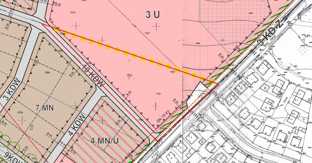 OPIS I PRZEZNACZENIE NIERUCHOMOŚCI Niezależnie od uzyskanej decyzji PNB, teren nieruchomości objęty jest miejscowym planem zagospodarowania przestrzennego (uchwalonego uchwałą nr XXXVII/479/2014 Rady