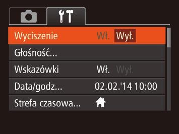 Korzystanie z menu Różne funkcje aparatu można skonfigurować za pośrednictwem innych menu w sposób opisany poniżej. Elementy menu są pogrupowane na kartach według przeznaczenia, np.