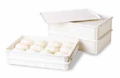 POJEMNIKI NA CIASTO DO PIZZY DB18263P Polipropylen Idealny do przechowywania, transportu, rośnięcia i chłodzenia ciasta. Lekki, trwały, nietłukący.