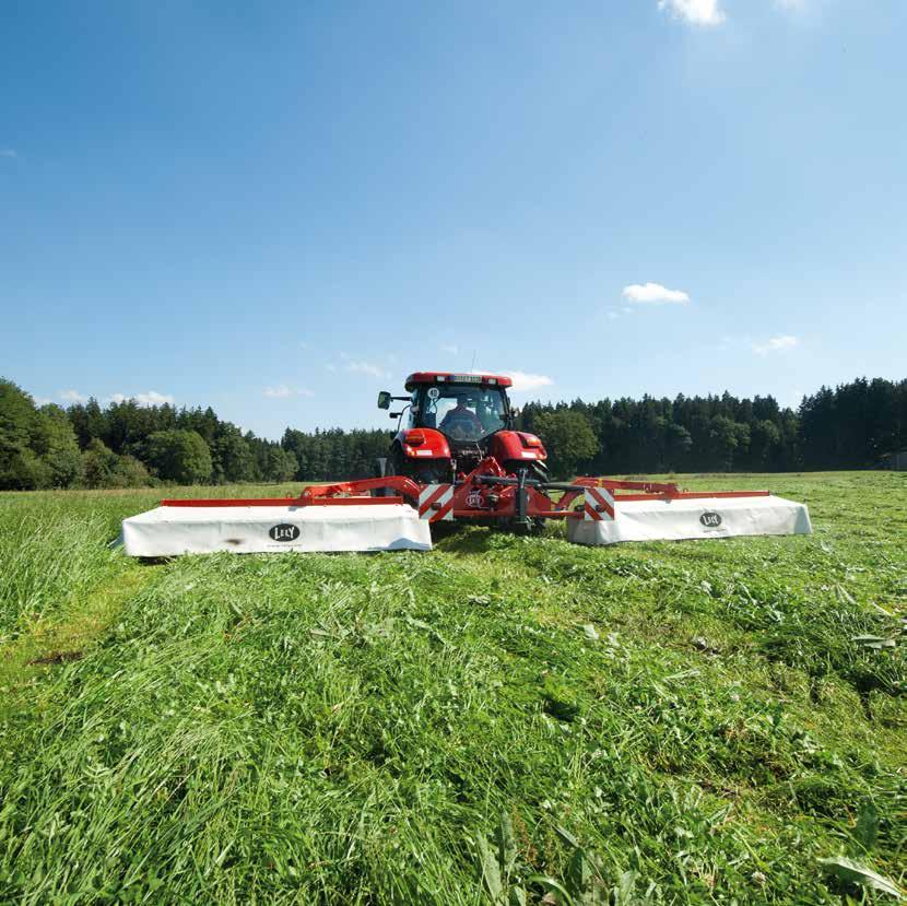 Nie tylko odsuwa mniejsze przeszkody od kosiarki, ale również reaguje na przeciążenia w ekstremalnych sytuacjach lub trudnych warunkach roboczych na poprzeczniakach.